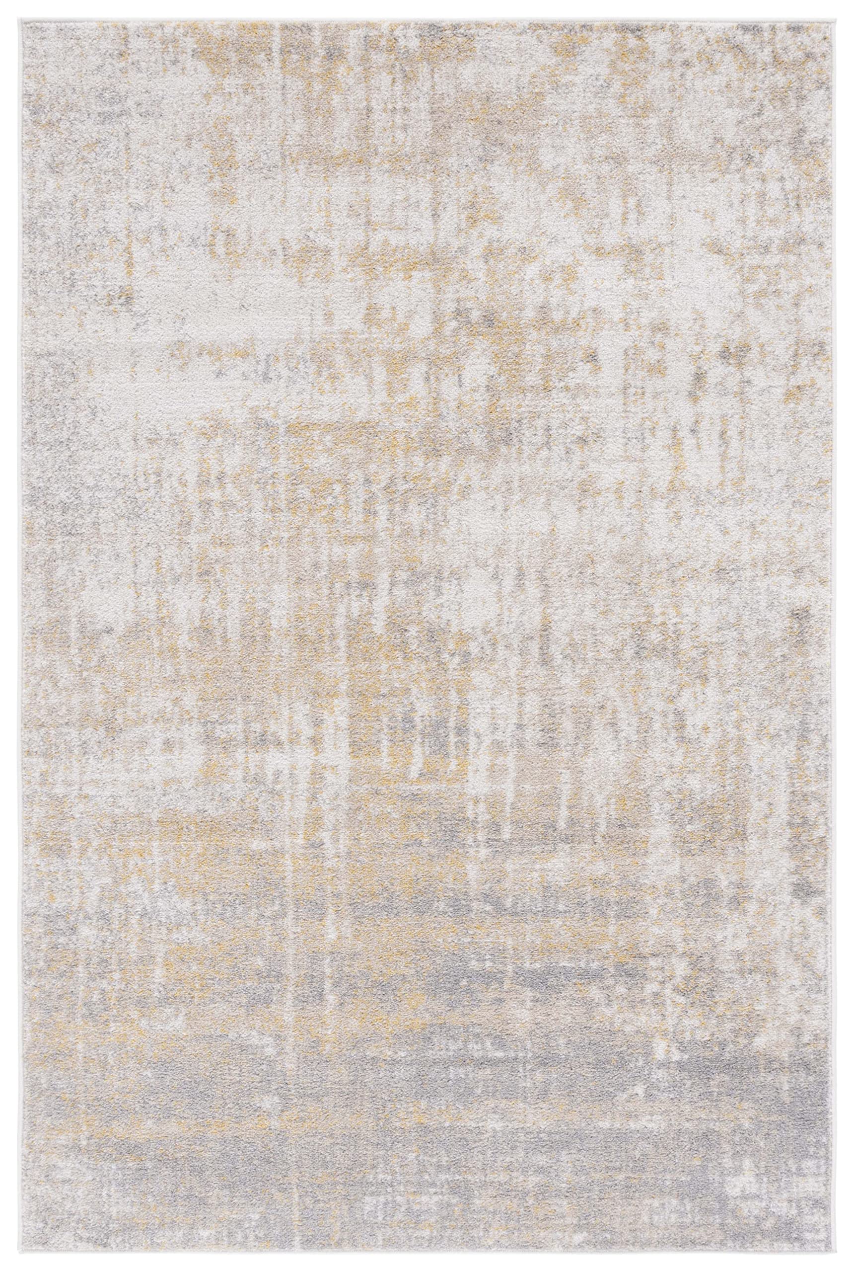 Safavieh Adirondack Collection Accent Rug - 4' X 6', Creme & Gold, Modern Abstract Design, Non-Shedding & Easy Care, Ideal For H